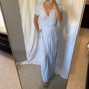 Blue Maxi Wrap Dress